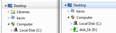 The Libraries feature of Windows 7 is for the benefit of the organizationally-challenged. Here is a picture of Explorer as God intended it after the offending feature has been excised.